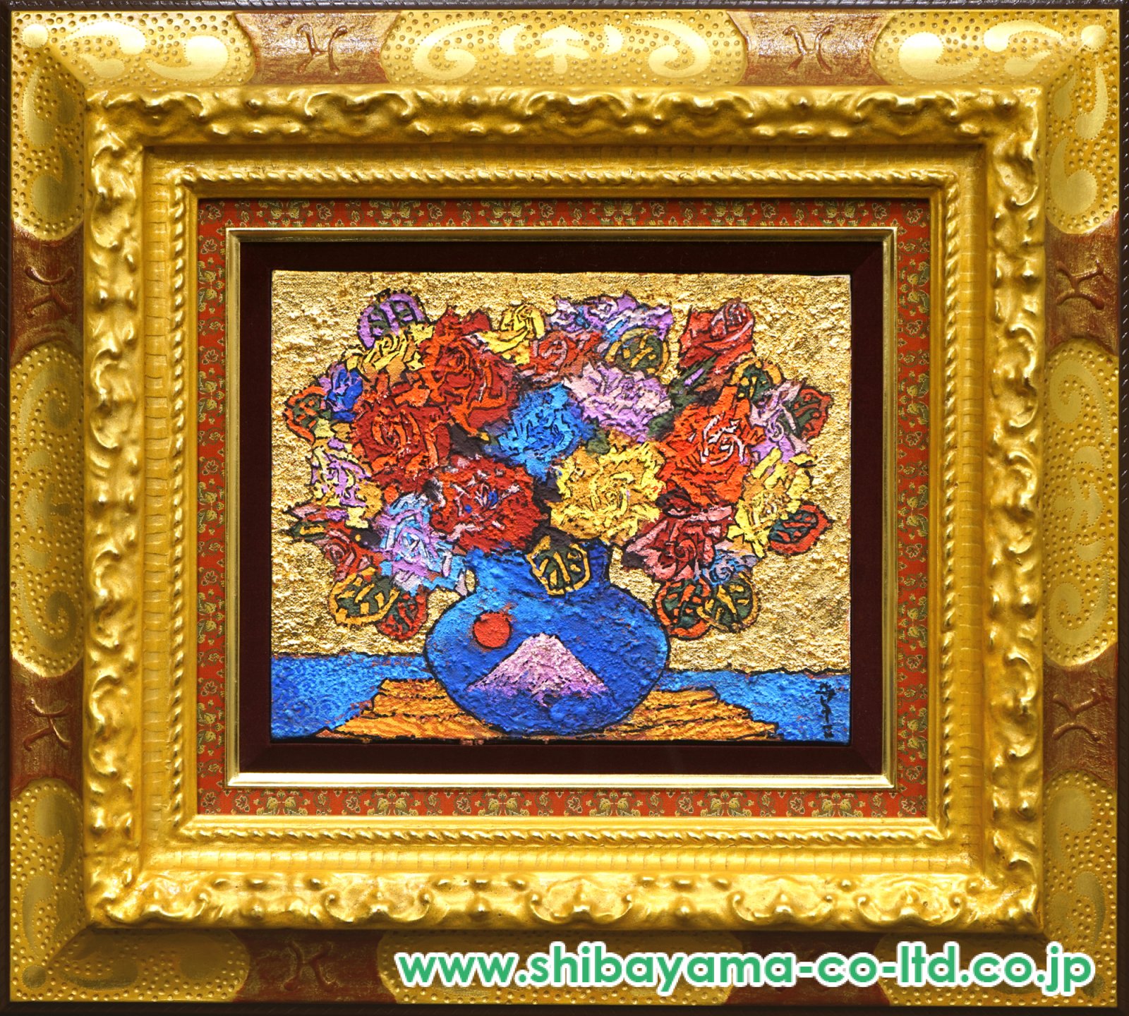 絹谷幸二「潮音薔薇燦々」ミクストメディア 3号 :: 絵画買取・販売