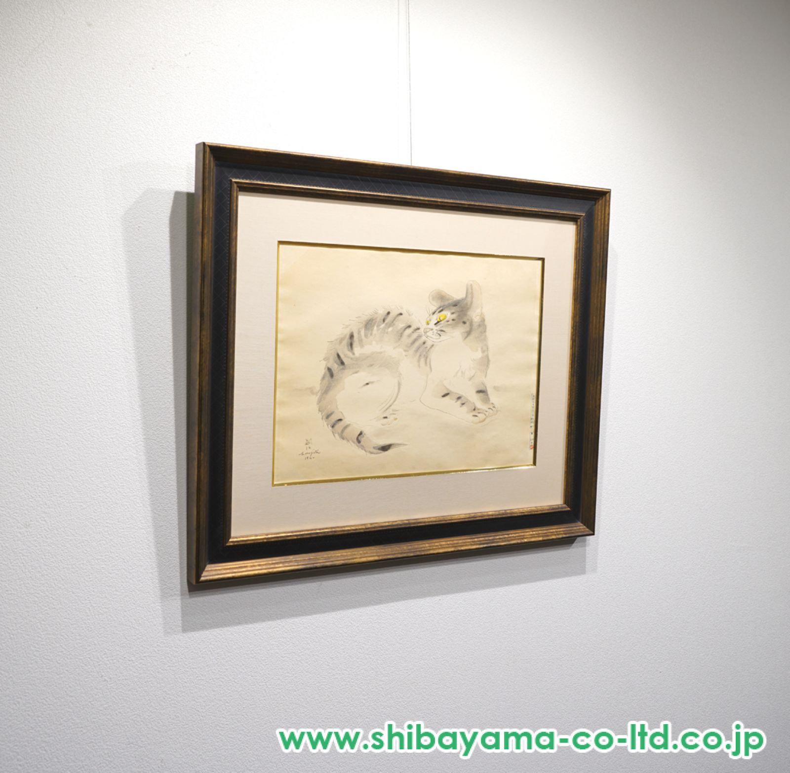 藤田嗣治「猫」木版画 :: 絵画買取・販売 - シバヤマ