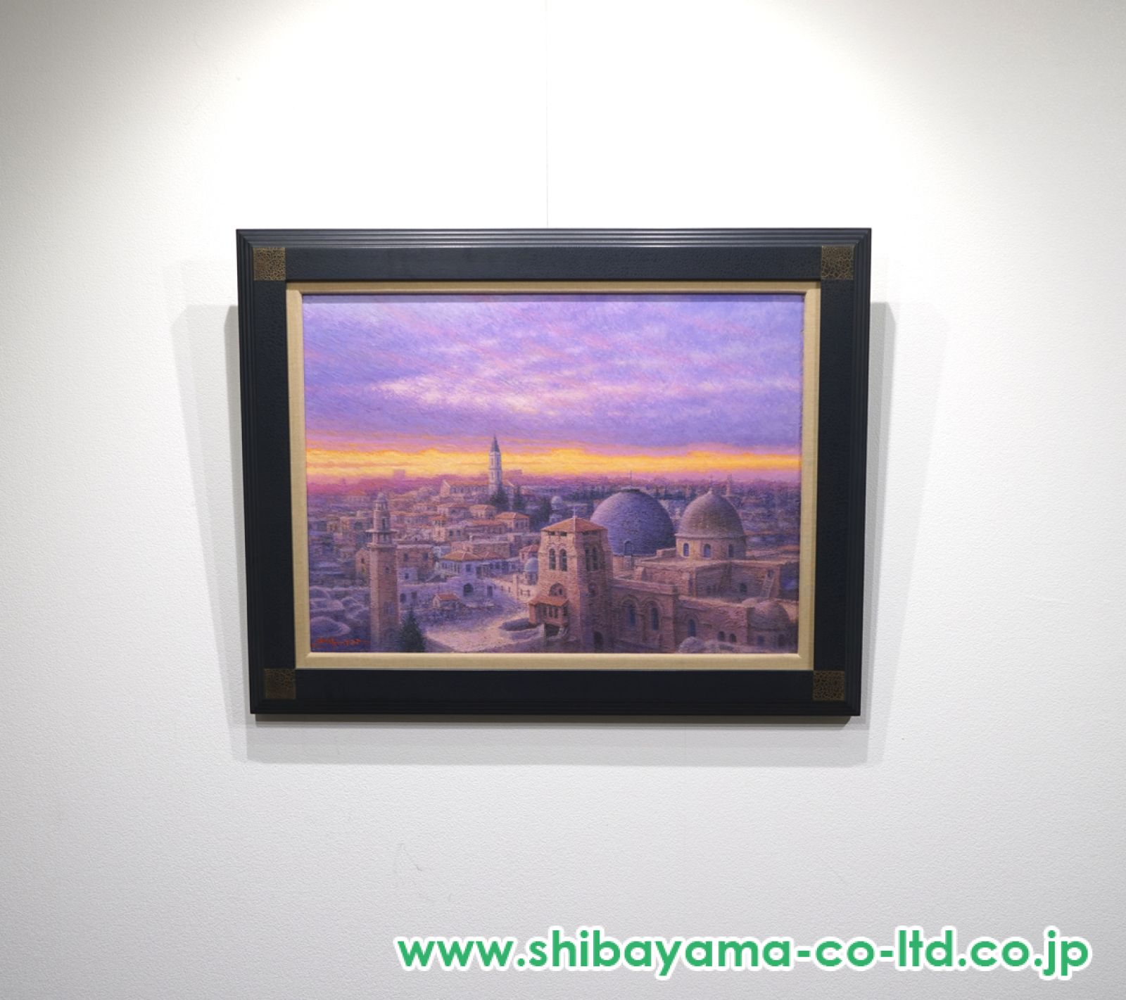 水彩画 【エルサレム】作者不詳1977 松尾洋明「エルサレム」油彩 P20号 :: 絵画買取・販売 - シバヤマ