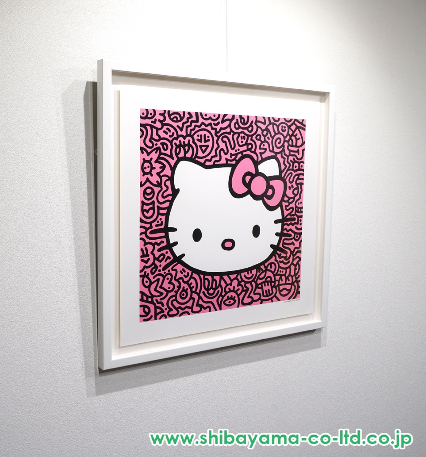 Mr.Doodle「Kitty Pink」シルクスクリーン :: 絵画買取・販売