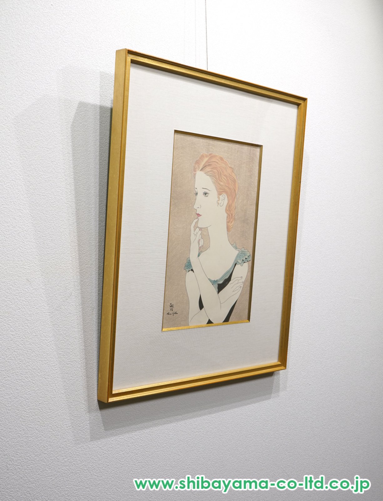 藤田嗣治　ブロンドの女　木版画 藤田嗣治「ブロンドの女」木版画 :: 絵画買取・販売 - シバヤマ