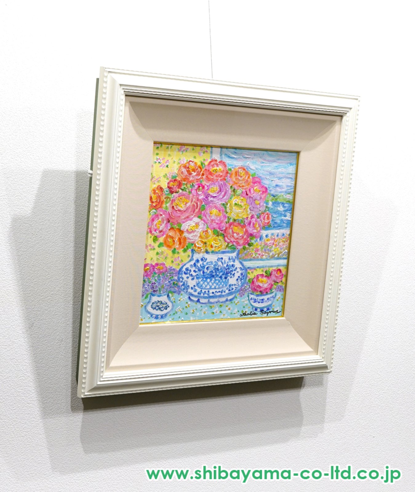 レスリー・セイヤー「Balcony View」油彩 :: 絵画買取・販売