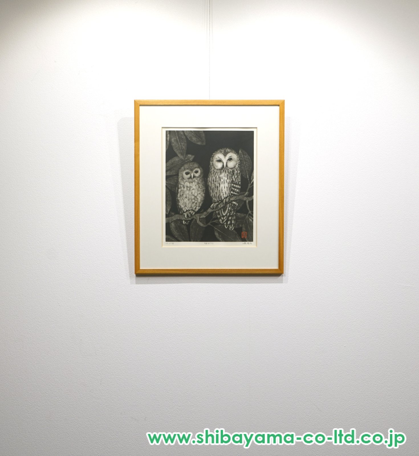 小泉淳作「えぞふくろう」エッチング :: 絵画買取・販売 - シバヤマ
