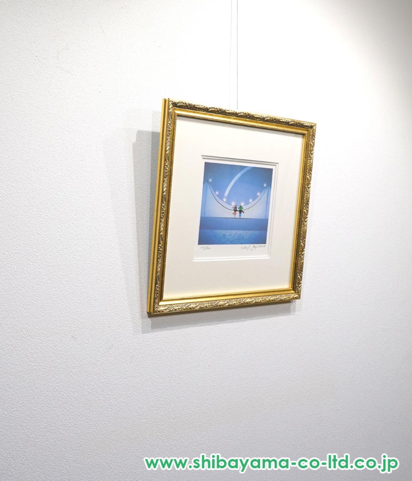 藤城清治「つり橋はぼくのハープ」リトグラフ :: 絵画買取・販売