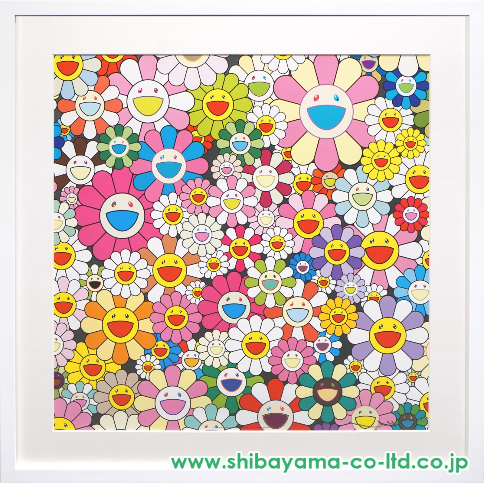 村上隆　オフセット　「お花の笑顔」 村上隆「お花の笑顔」オフセット・リトグラフ :: 絵画買取・販売