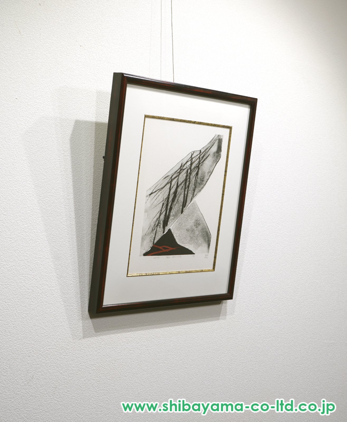 篠田桃紅「SNOW」リトグラフ＋手彩 :: 絵画買取・販売 - シバヤマ