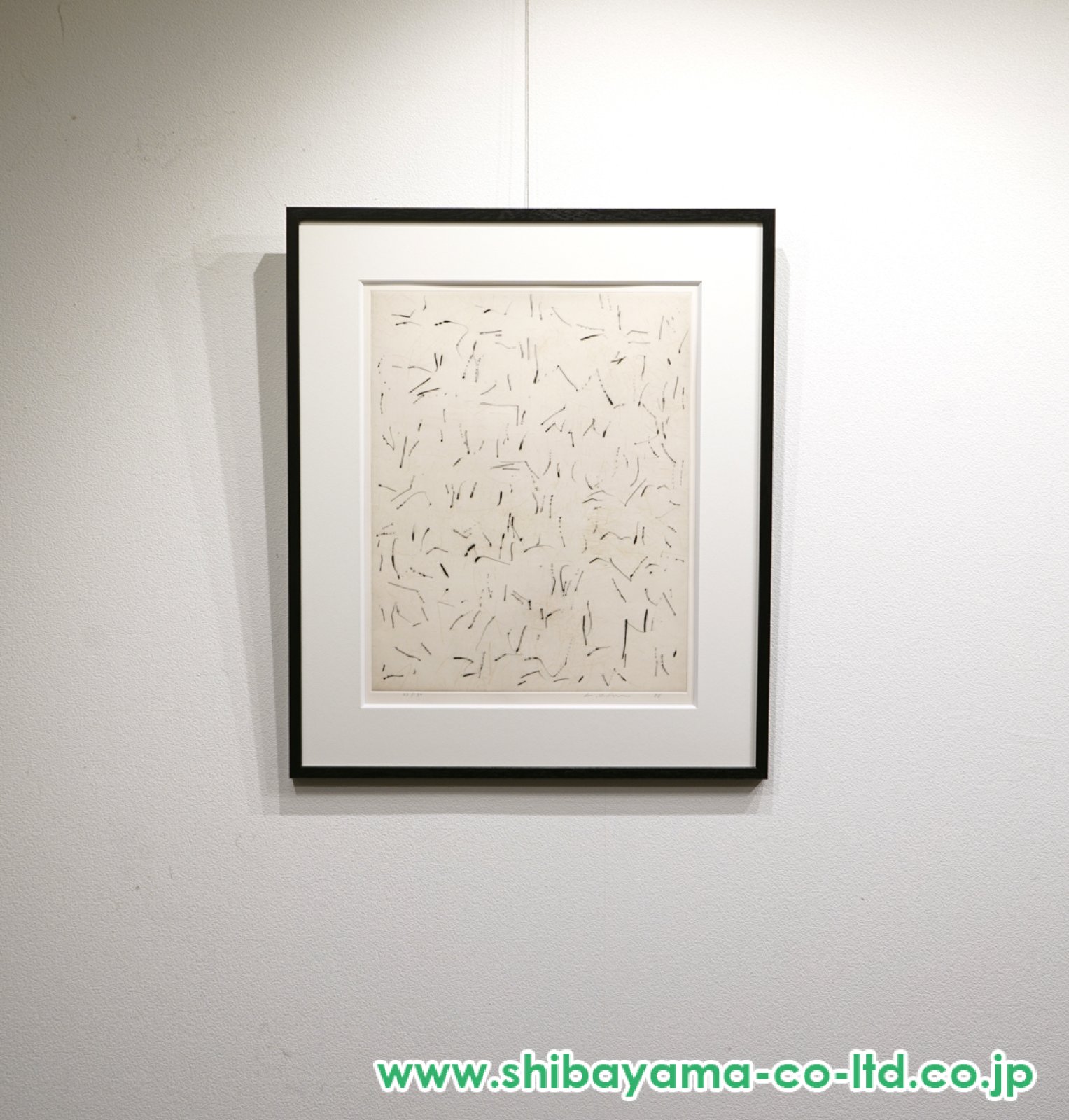 李禹煥　ドライポイント　「点より」 李禹煥「港より 8」ドライポイント :: 絵画買取・販売 - シバヤマ