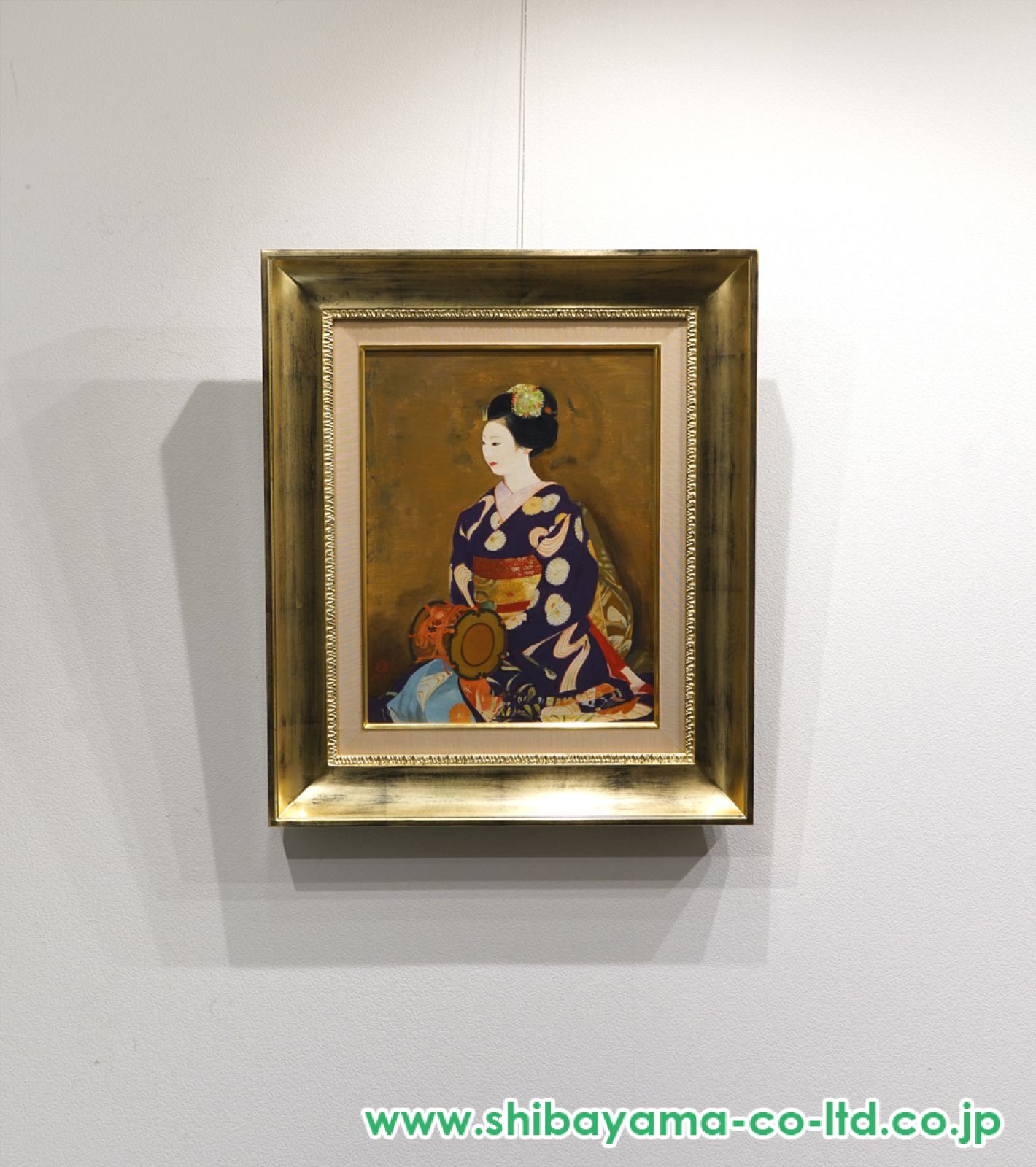 鬼頭 鍋三郎、柴山潟の白山、限定・豪華大判画版画、 新品高級額付 鬼頭鍋三郎「舞妓」油彩 6号 :: 絵画買取・販売 - シバヤマ