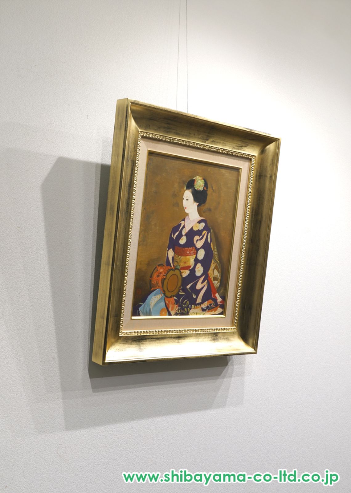 鬼頭鍋三郎「舞妓」油彩 6号 :: 絵画買取・販売 - シバヤマ