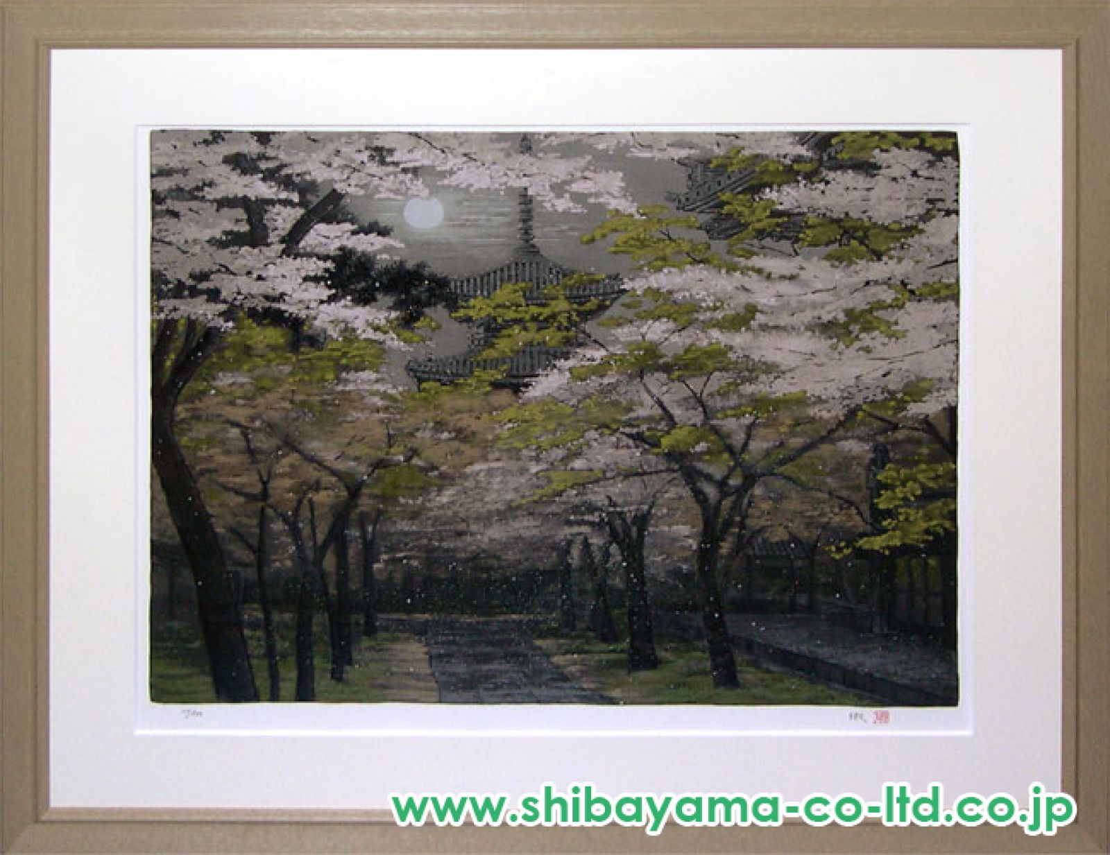 絵画 花 Y・ローナン「赤い花」油彩画 額縁外寸61.5x52.5x3.0cm 絵41.0