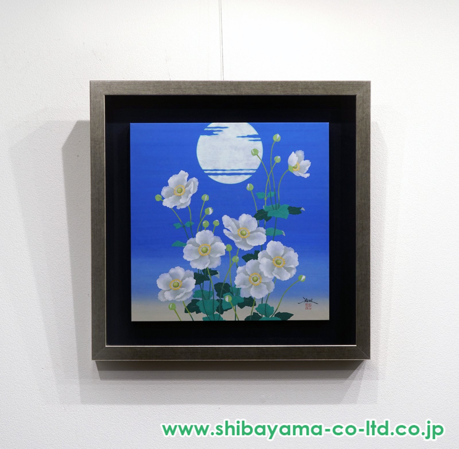 髙橋浩規「秋明菊のおり」日本画 6号スクエア :: 絵画買取・販売