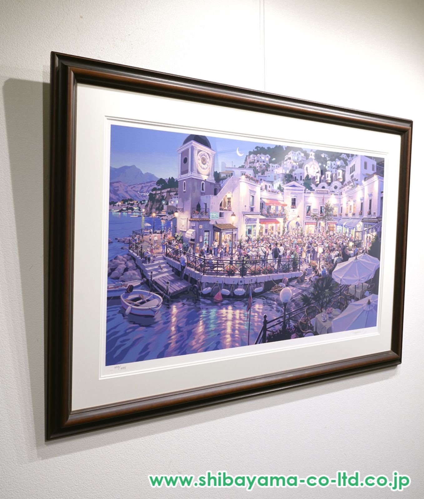 笹倉鉄平「カフェ・ベラ・ノッテ」シルクスクリーン :: 絵画買取