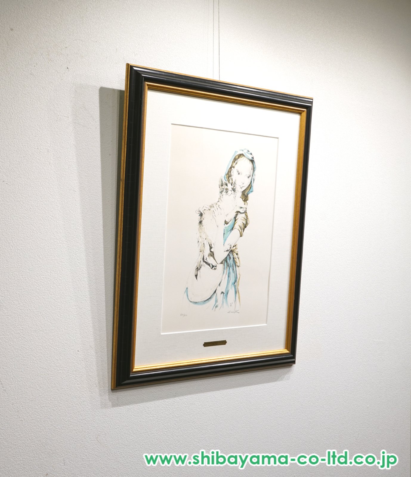 ジャック・ヴィヨン『少女像』リトグラフ【真作保証】 絵画 ジャック・ヴィヨン 『少女像』 リトグラフ - 北海道画廊