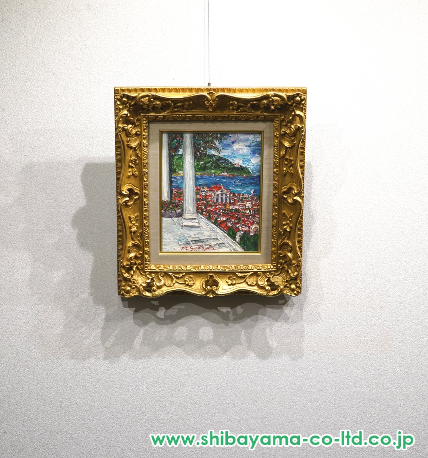 鈴木マサハル、【サントロペ】、希少な画集画、新品高級額・額装付 鈴木マサハル、【サントロペ】、希少な画集画、新品高級額・額装