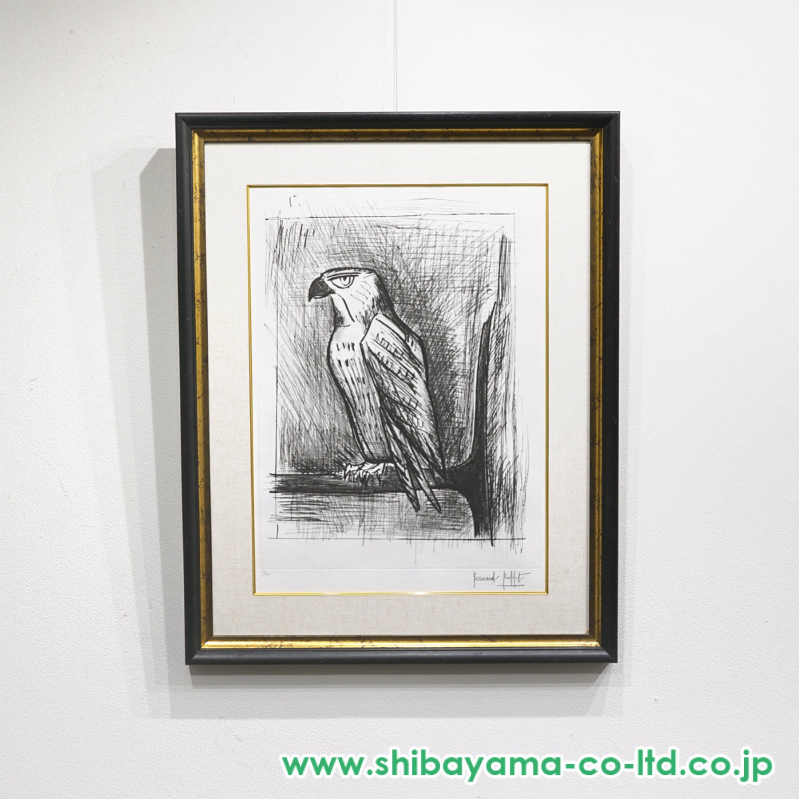 ベルナール・ビュッフェ「チュウヒ」ドライポイント :: 絵画買取