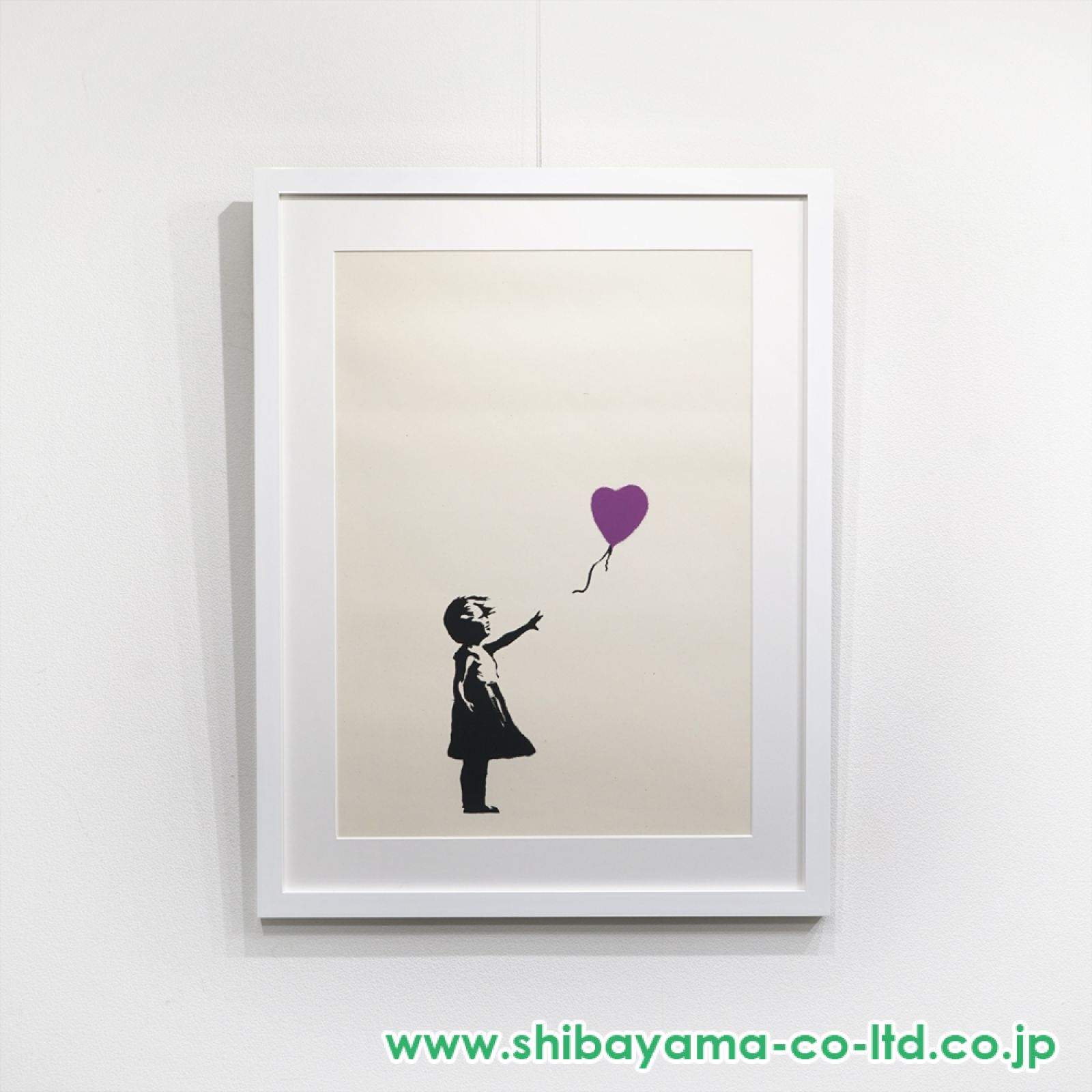 バンクシー Girl With Balloon エスタンプ リトグラフ WCP Banksy バンクシー GIRL WITH PURPLE BALLOON リ