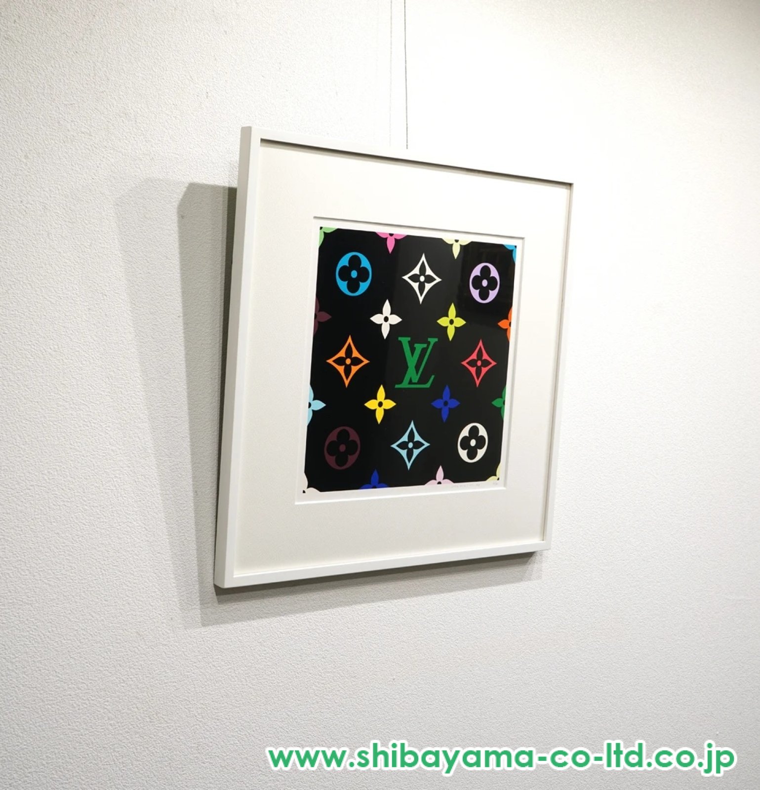 村上隆 Superflat Monogram green 版画 村上隆「SUPERFLAT Monogram(Green)」シルクスクリーン :: 絵画