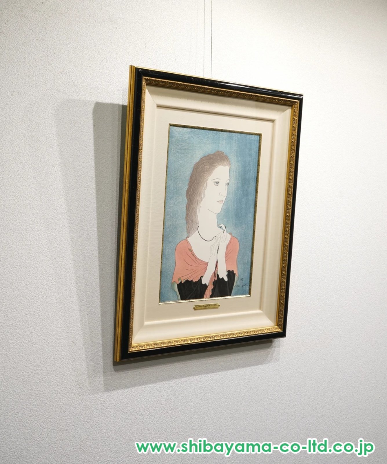 sakoda]乾太「妻鹿獅子」木版画 美術品 真作 額装 播磨 たつの市
