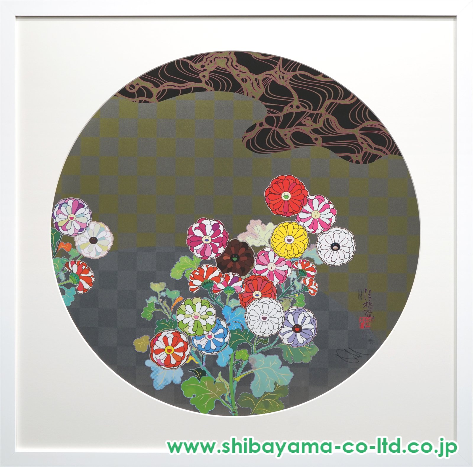 真作保証■村上隆 最新作 ポスター作品 光琳のお花と水■版画 シルクスクリーン 村上隆 最新作 ポスター作品 光琳のお花と水 版画 シルク