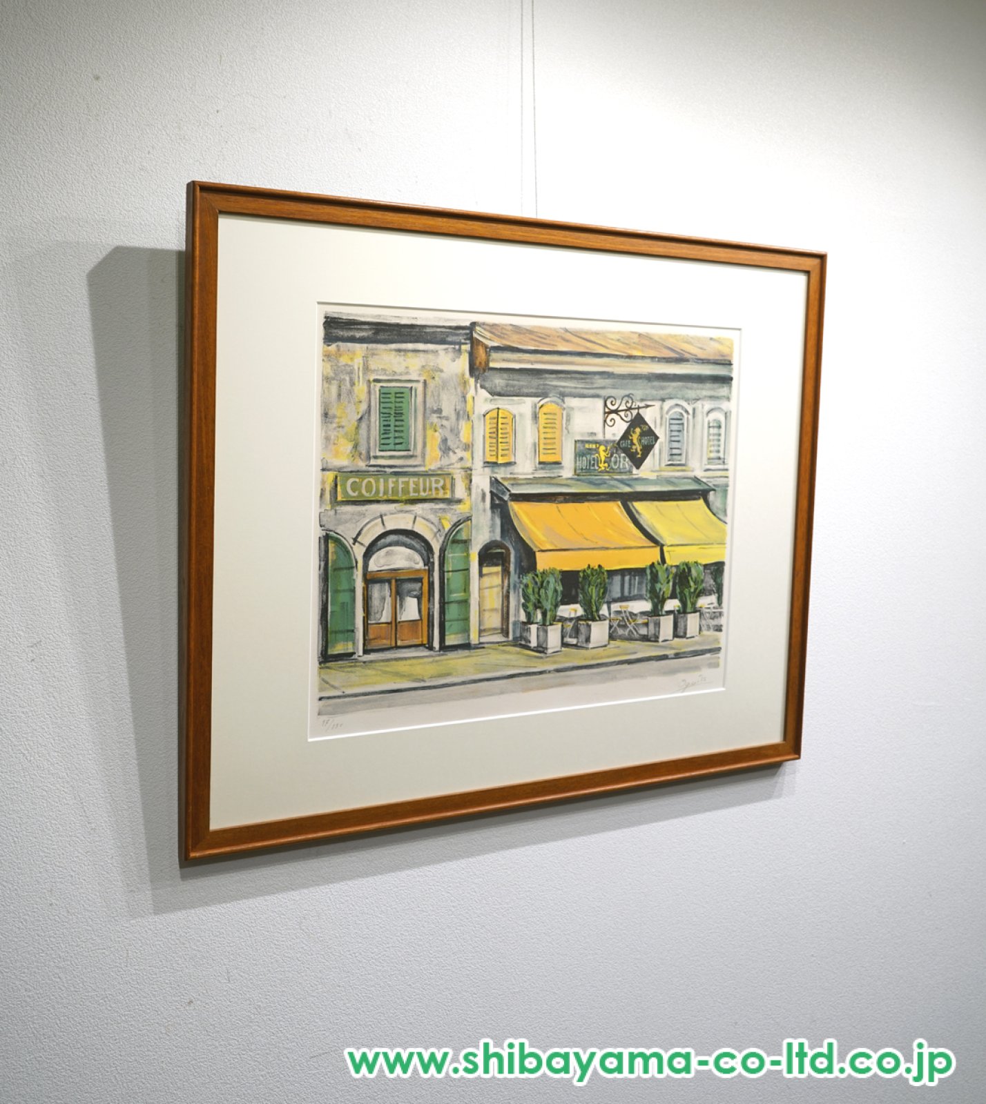 JEREMY KING CHISWICK REACH リトグラフ　額縁　絵 荻須高徳「金獅子亭」リトグラフ :: 絵画買取・販売 - シバヤマ