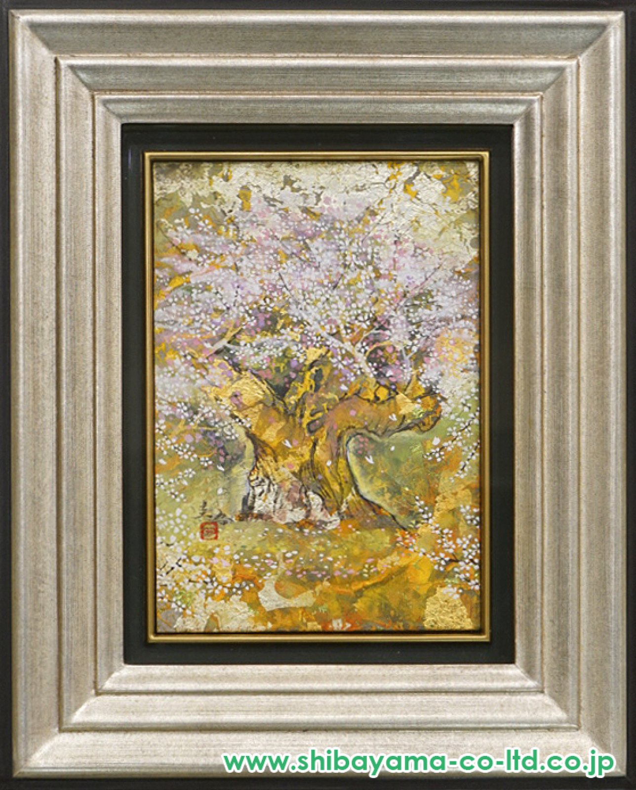 木村圭吾「爛漫淡墨桜」日本画 SM :: 絵画買取・販売 - シバヤマ