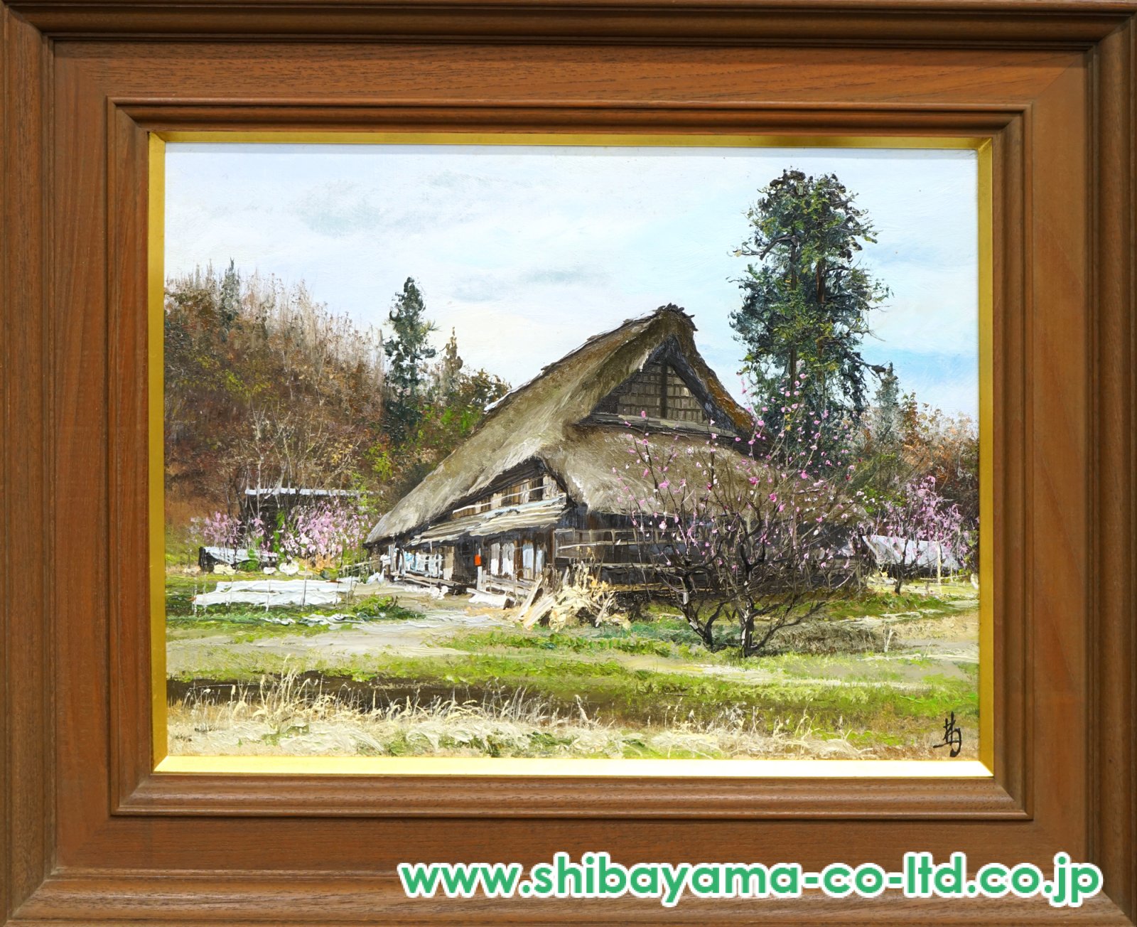 林喜市郎「西多摩早春」油彩 6号 :: 絵画買取・販売 - シバヤマ