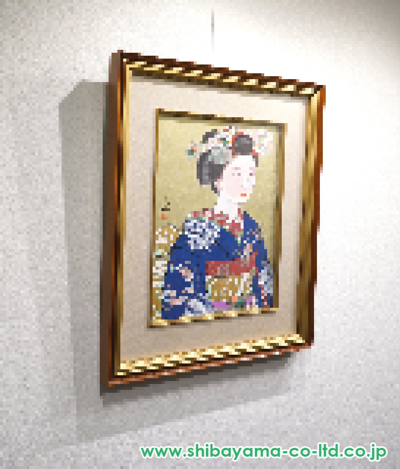 三輪良平「舞妓」日本画 10号 :: 絵画買取・販売 - シバヤマ