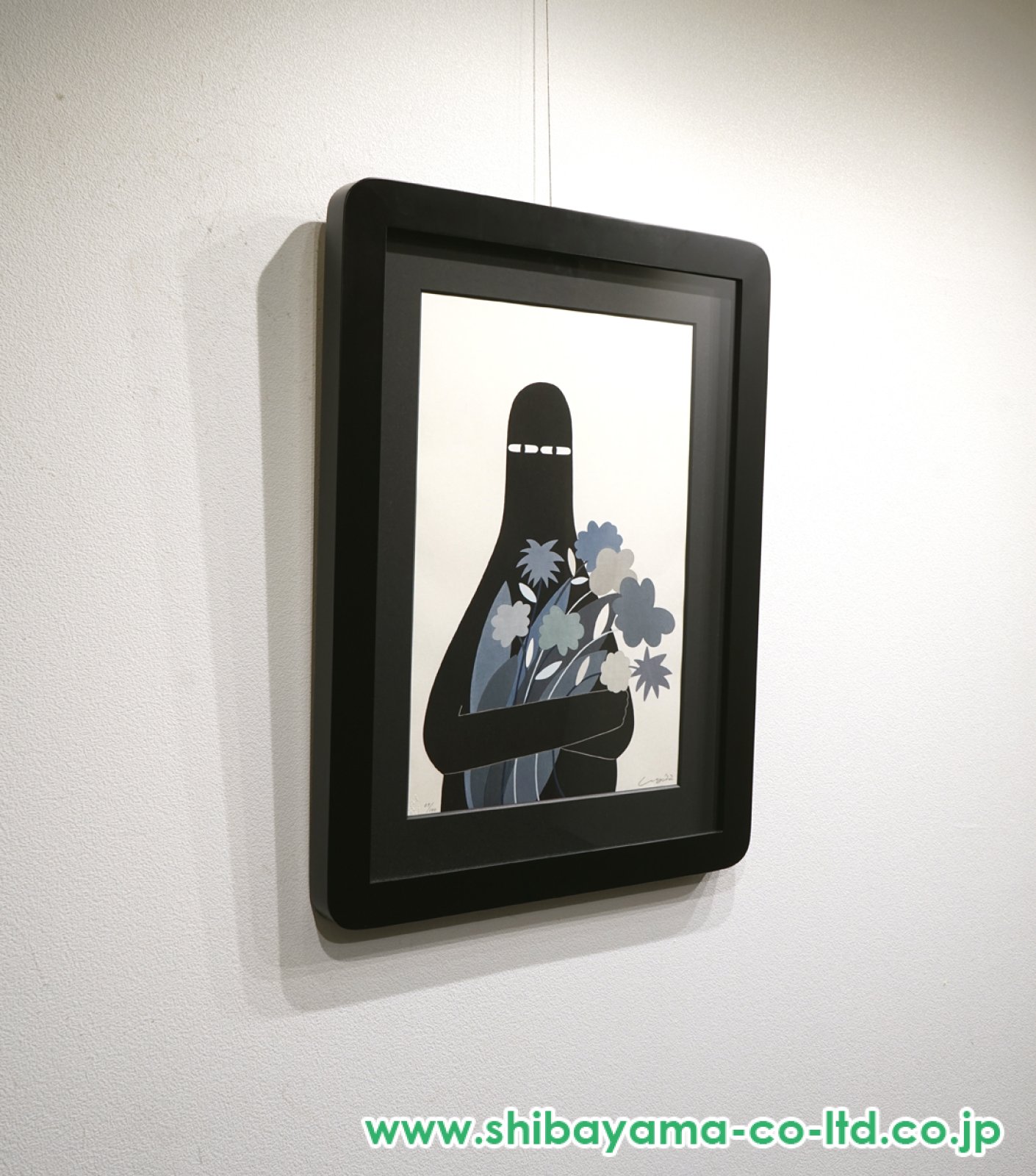 LY「LUV with Gray Flowers」木版画 :: 絵画買取・販売 - シバヤマ