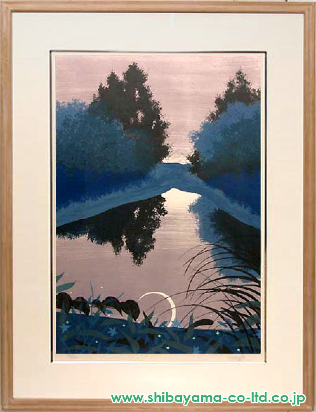 千住博先生　水　リトグラフ　額装　日本画　千住博 千住博「水」リトグラフ 絵画買取・販売の小竹美術