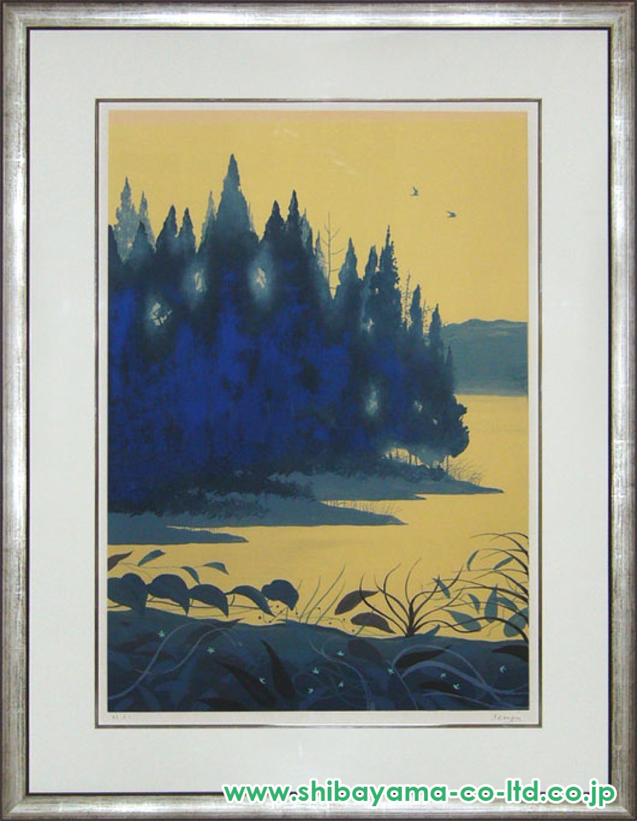 絵画　【山々の水に満たされ貯まりゆく】 絵画 【山々の水に満たされ貯まりゆく】