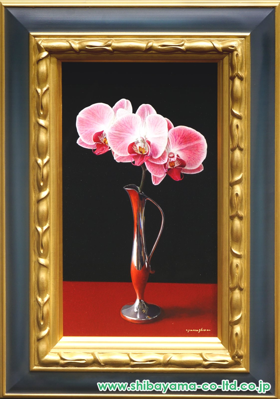 山下徹「銀器の胡蝶蘭」油彩 M4号 :: 絵画買取・販売 - シバヤマ