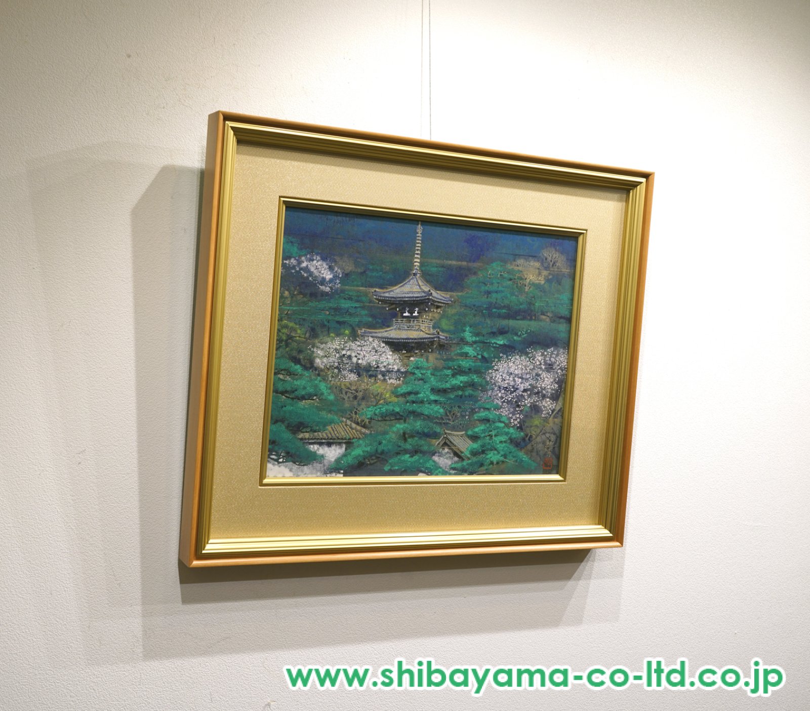 後藤純男「春の大和路」日本画 10号 :: 絵画買取・販売 - シバヤマ