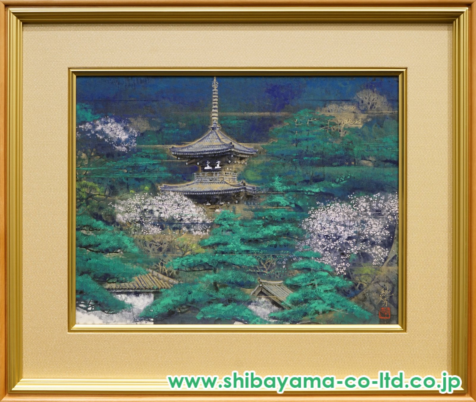 後藤純男、【三陸海岸】、希少な大判額装用画集より、美品、日本人画家 後藤純男「春の大和路」日本画 10号 :: 絵画買取・販売 - シバヤマ
