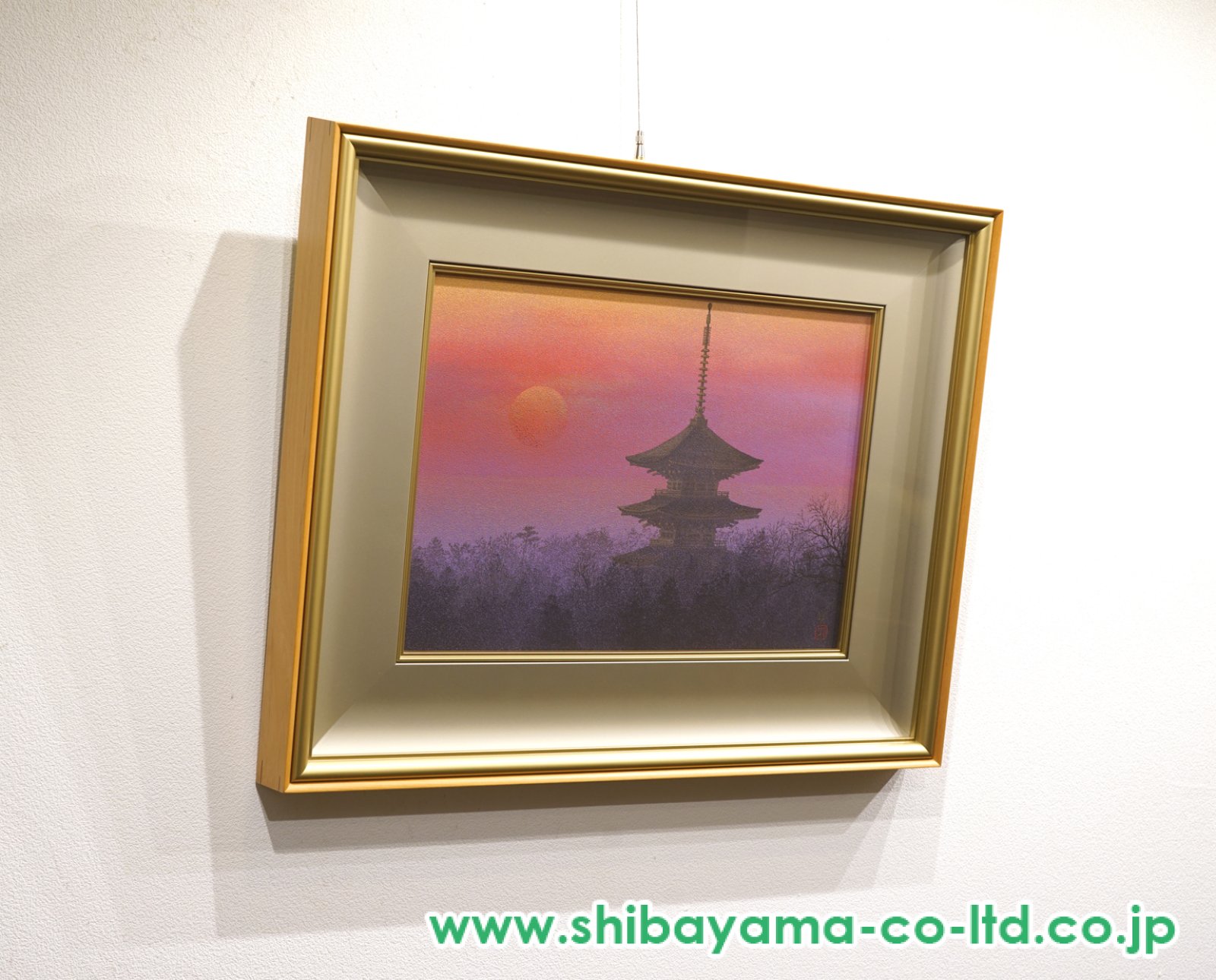 清水規さんの原画 清水規「妙成寺夕紅」日本画 P8号 :: 絵画買取・販売 - シバヤマ