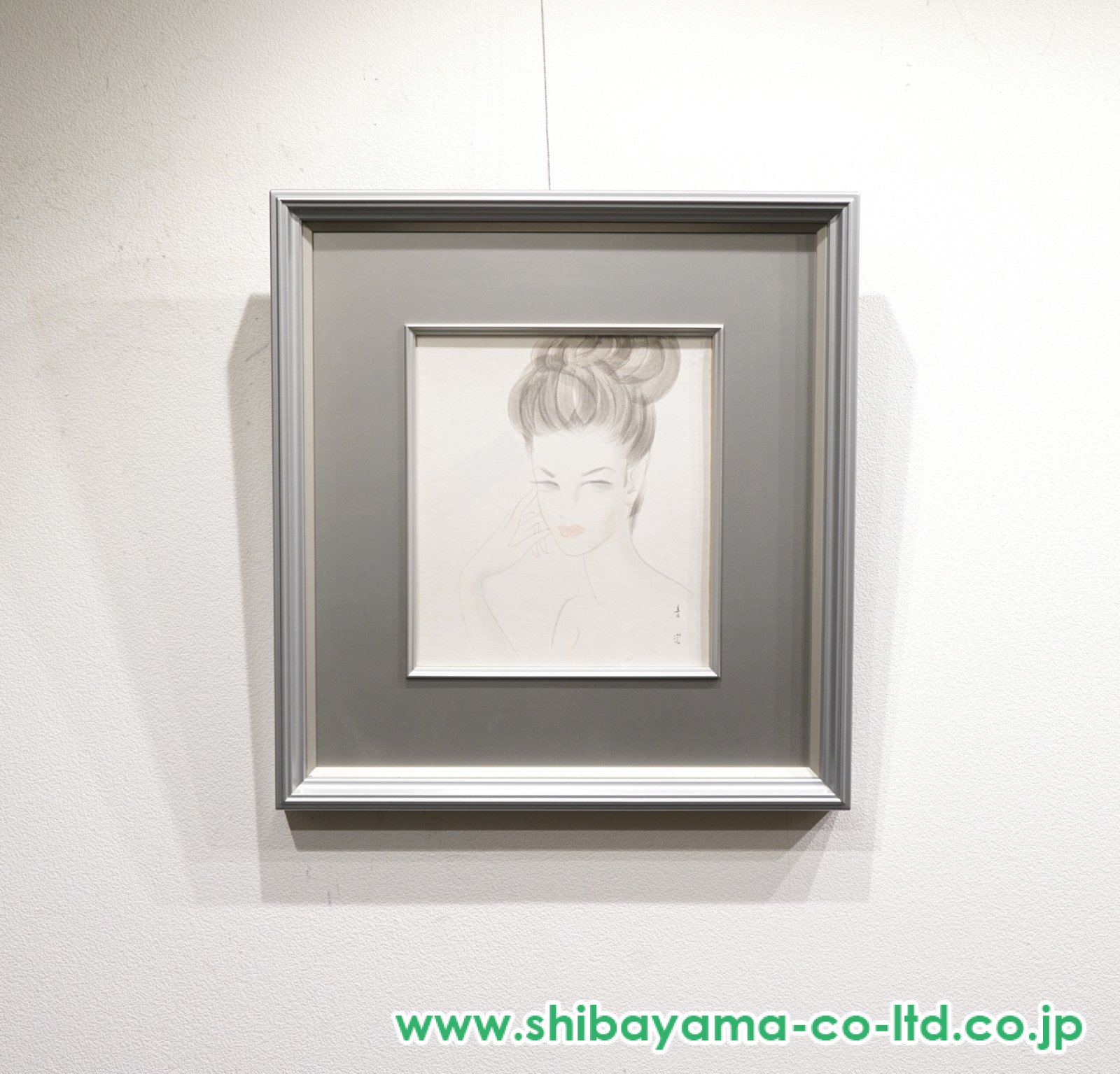 東郷青児「婦人像」水彩 :: 絵画買取・販売 - シバヤマ