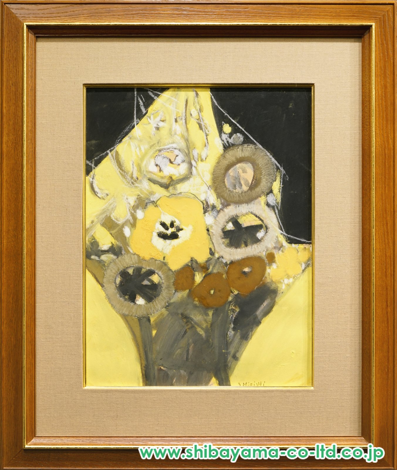 三岸節子「花」パステル 6号 :: 絵画買取・販売 - シバヤマ