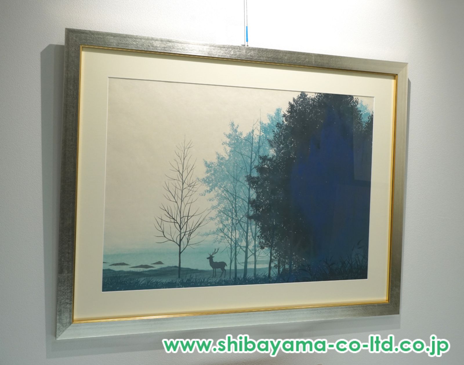 幻想的な美しい版画 リトグラフ 奥田元宋「 白嶺秋耀 」 リトグラフ 版画 日本画 日本の風景 秋