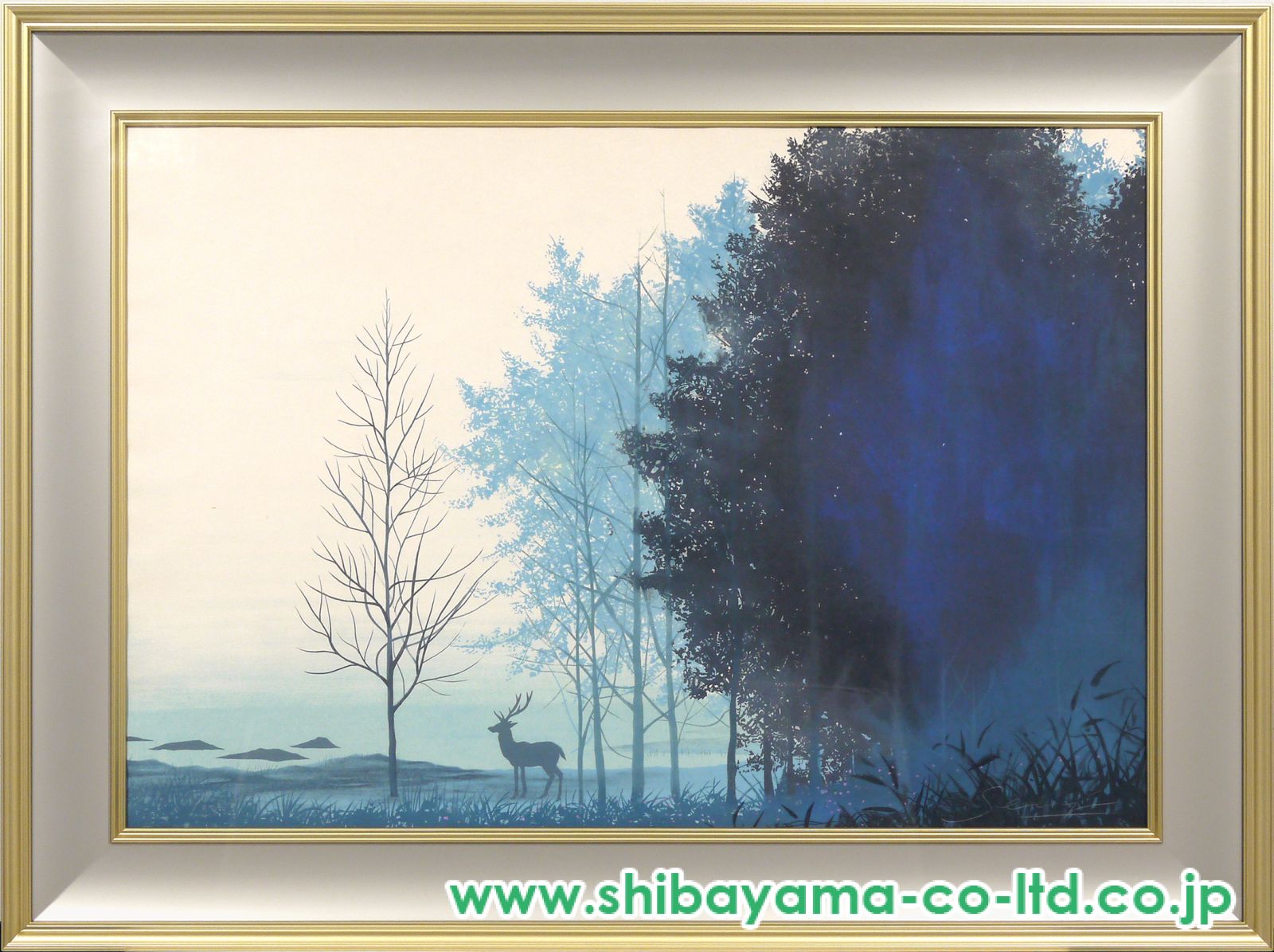千住博「湖畔幻想」リトグラフ :: 絵画買取・販売 - シバヤマ