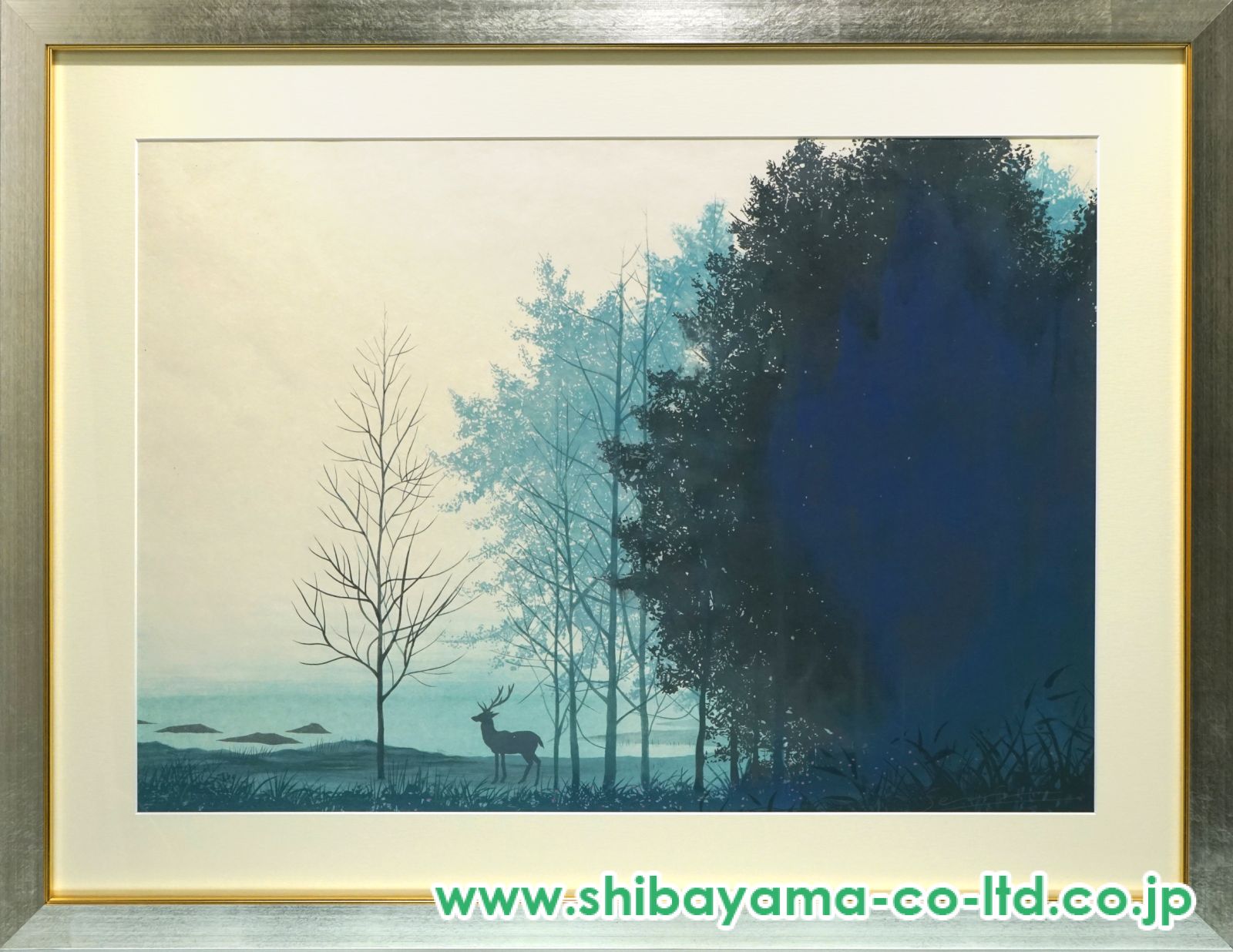絵画　リトグラフ　海辺 1711_d22ad0df3e075b68338cd00e4