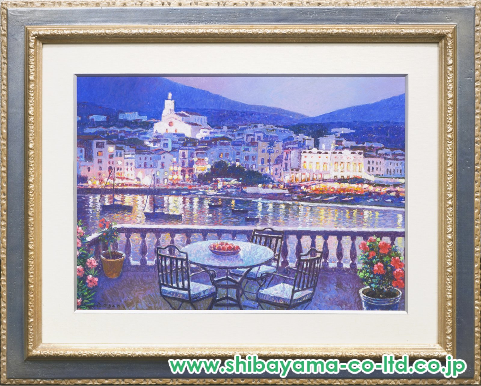 フランシスコ・ボッシュ「夏至の日のテラス」油彩 10号 :: 絵画買取