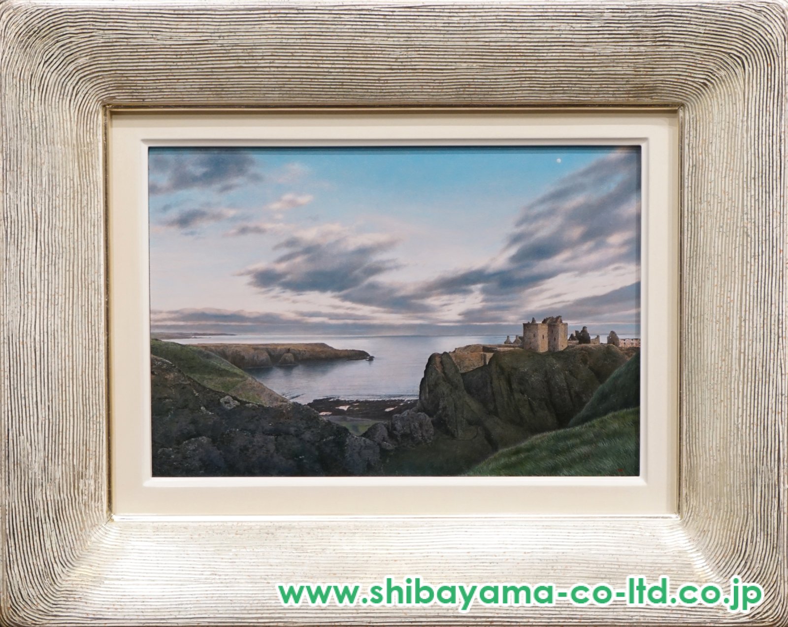 原雅幸「古城と月」油彩 4号 :: 絵画買取・販売 - シバヤマ