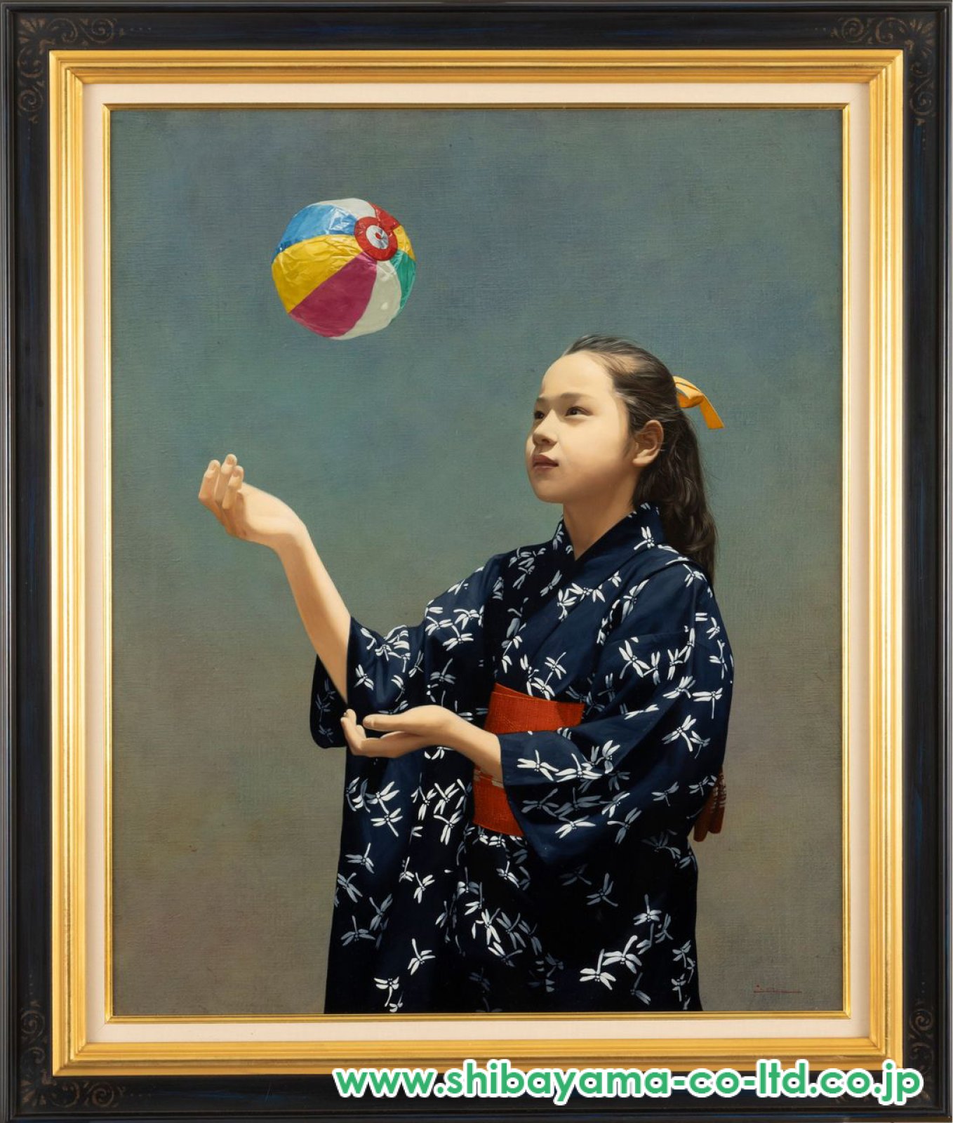 清水悦男「六月の蒼穹」油彩 25号 :: 絵画買取・販売 - シバヤマ