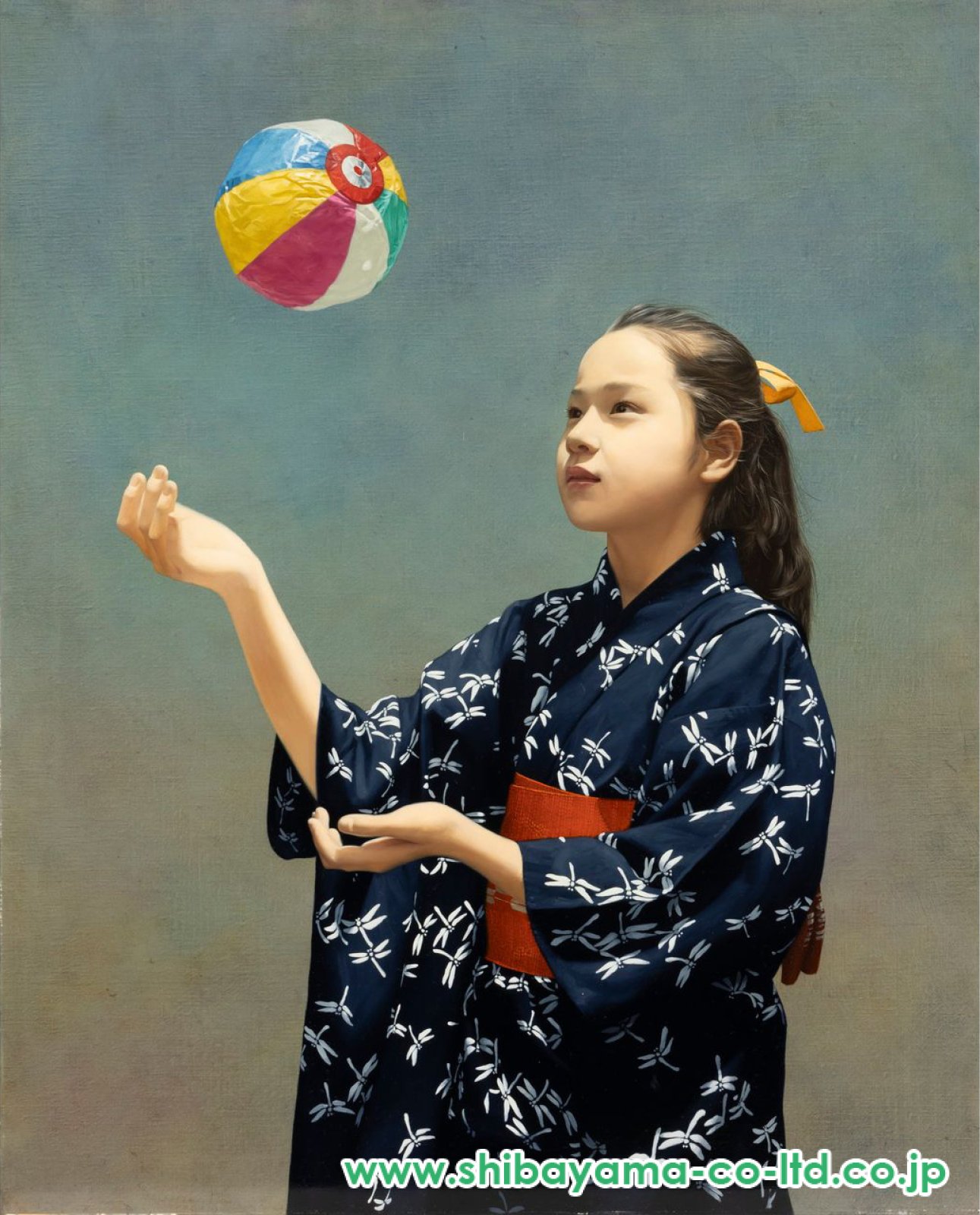 清水悦男「六月の蒼穹」油彩 25号 :: 絵画買取・販売 - シバヤマ