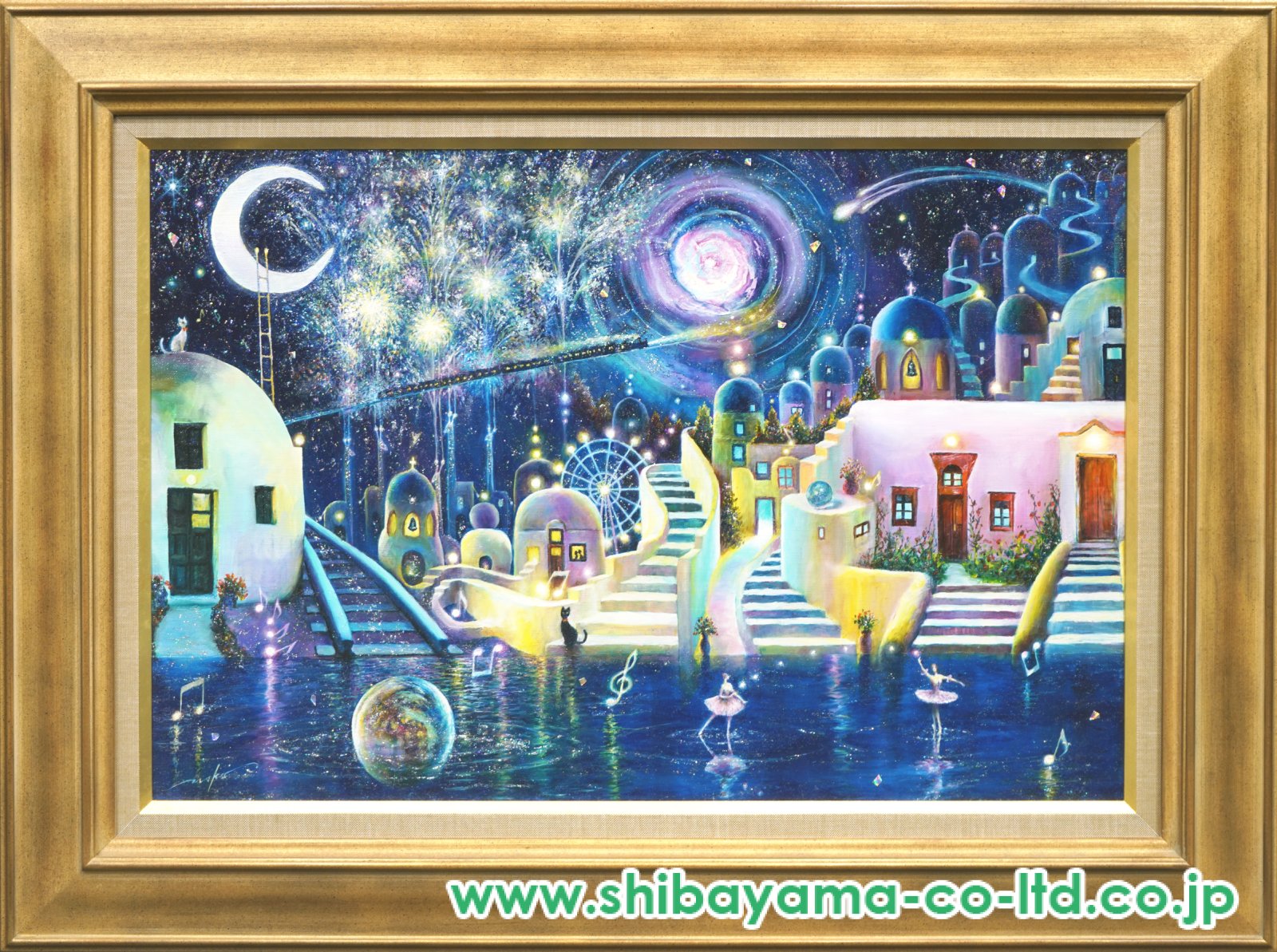 大根田 真「光と夢の街」油彩 M12号 :: 絵画買取・販売 - シバヤマ