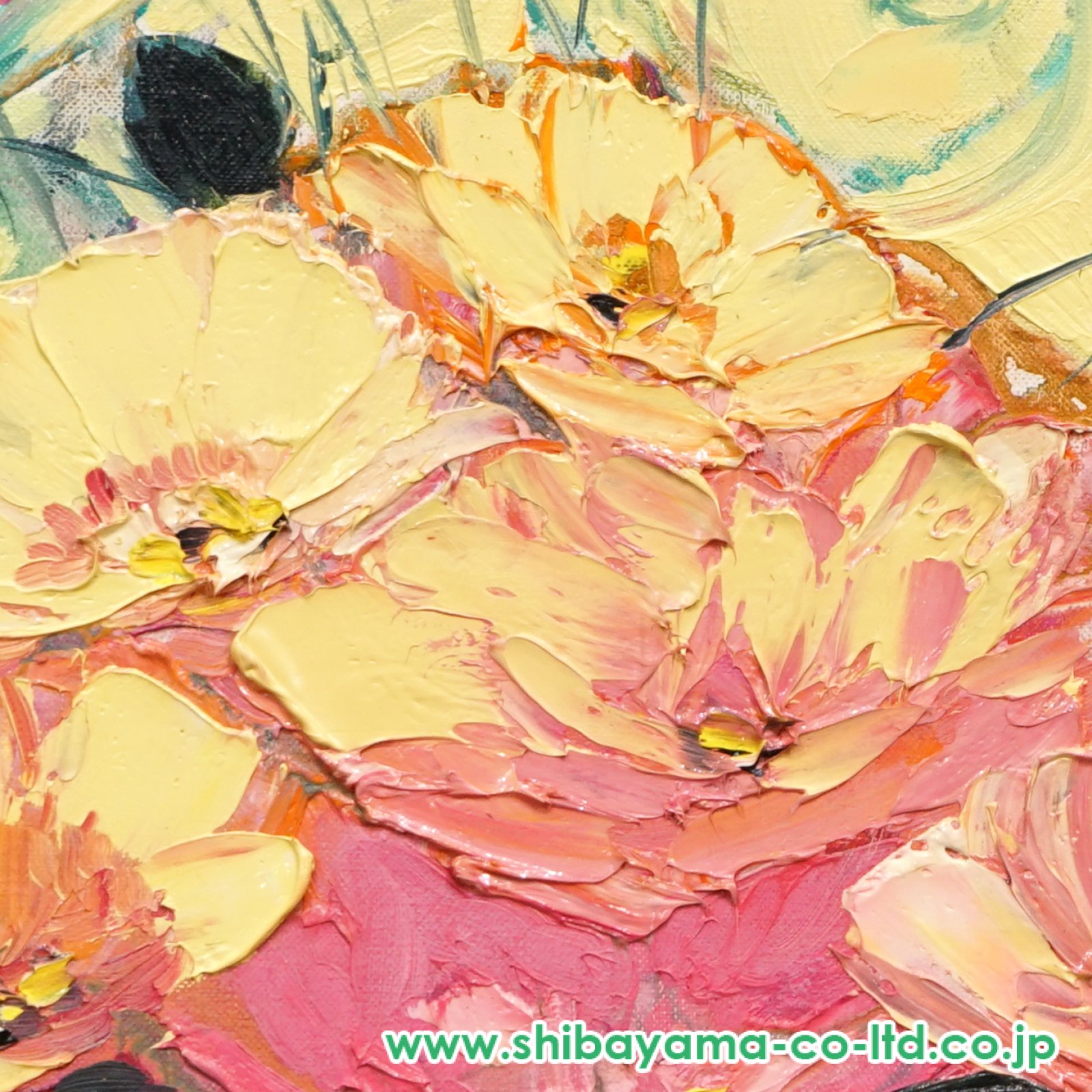 ミッシェル・アンリ「金色のバラ」油彩 10号 :: 絵画買取・販売 - シバヤマ