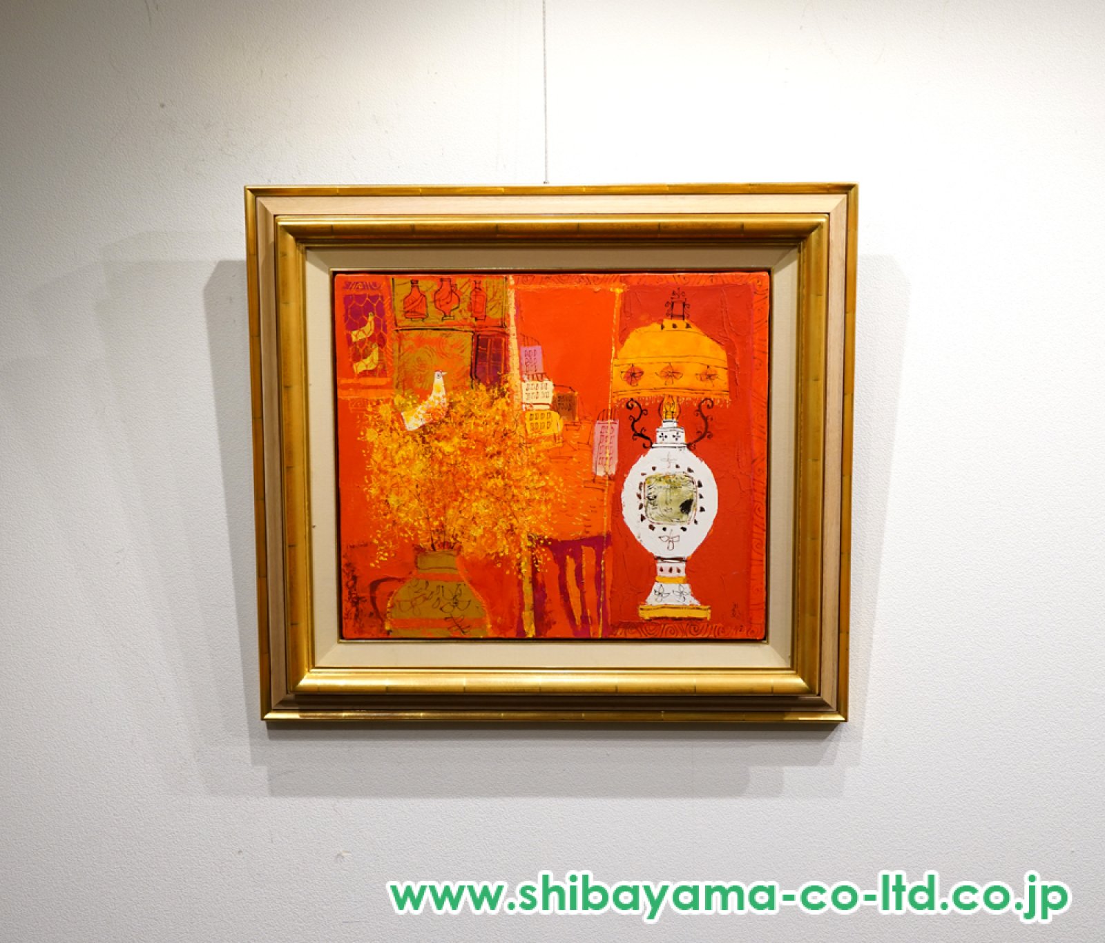 早川義孝「アトリエの中で」油彩 10号 :: 絵画買取・販売 - シバヤマ