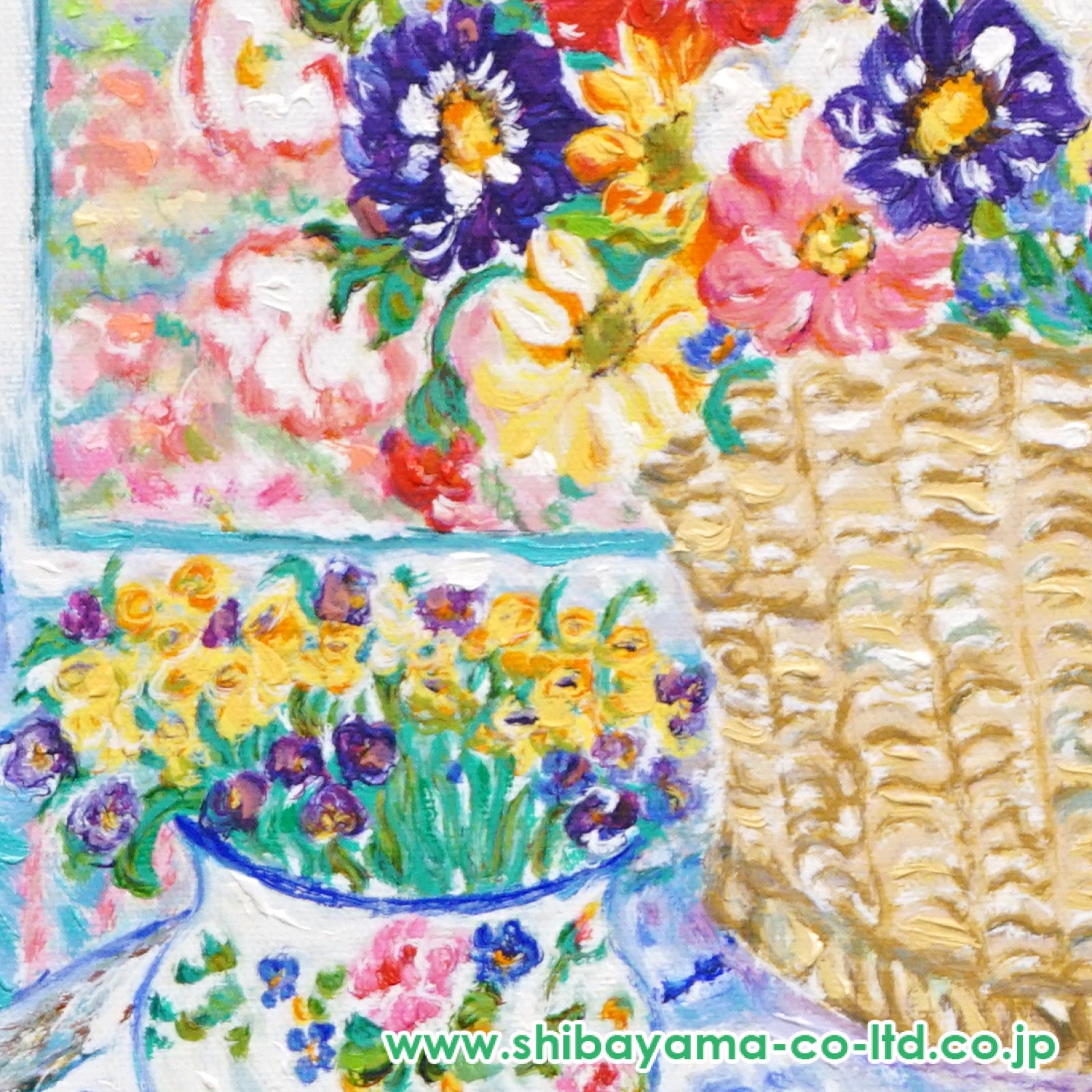 レスリー・セイヤー「窓辺の花」油彩 6号 :: 絵画買取・販売 - シバヤマ