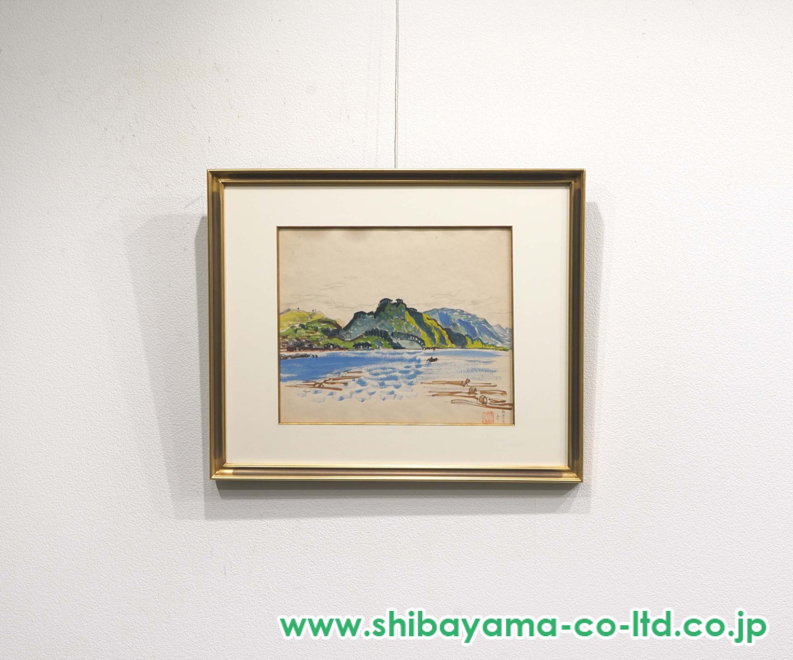 児玉幸雄「静浦風景」油彩＋鉛筆デッサン :: 絵画買取・販売 - シバヤマ