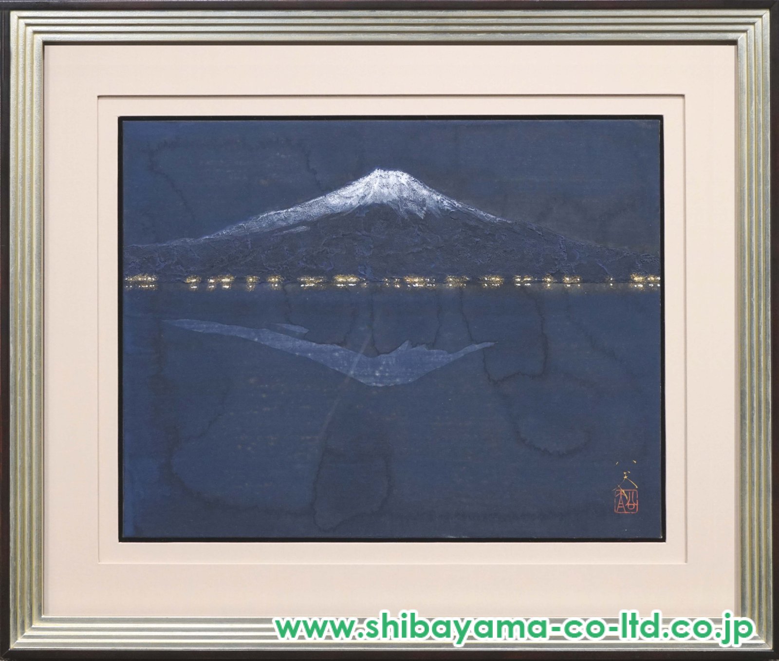 松村公太「宵富士」日本画 6号 :: 絵画買取・販売 - シバヤマ