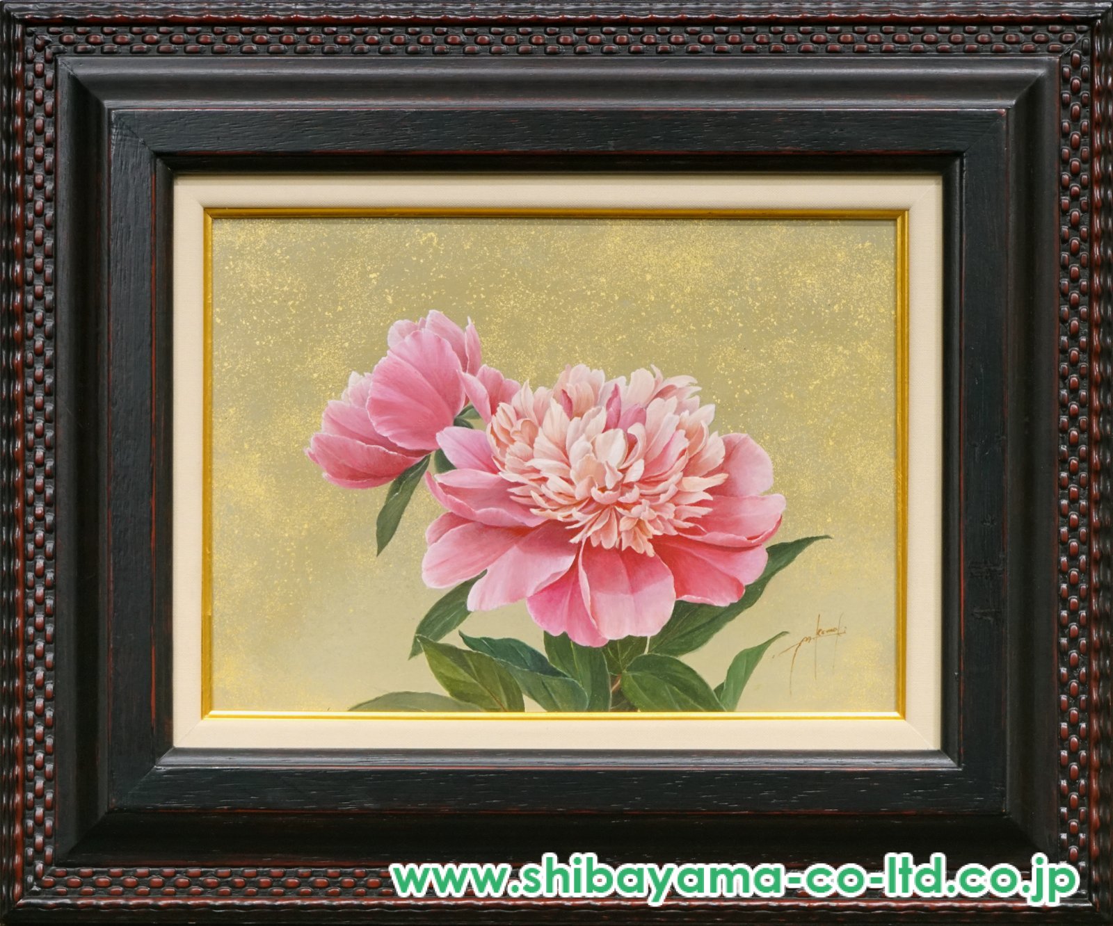 小牧真緒「しゃくやく」油彩 4号 :: 絵画買取・販売 - シバヤマ